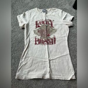 Lucky Brand Cream Short Sleeve Graphic Tee